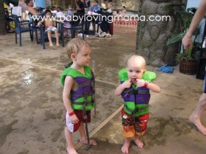 Lucian and Warren at Water Park