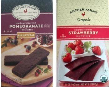 Archer Farms Fruit Bars and strips Archer Farms Fruit Bars and strips