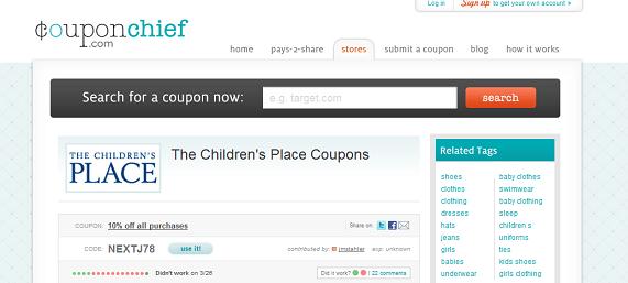 couponchief children's place couponchief children's place