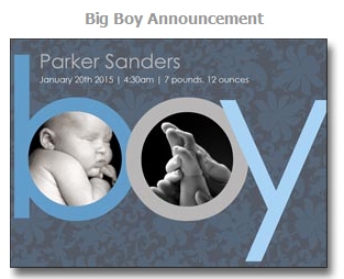 Cards Direct Birth Announcement