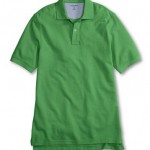 Lands End Mesh Polo Short Original Green