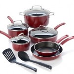TFal Ingrid Hoffman Cookware Set Red