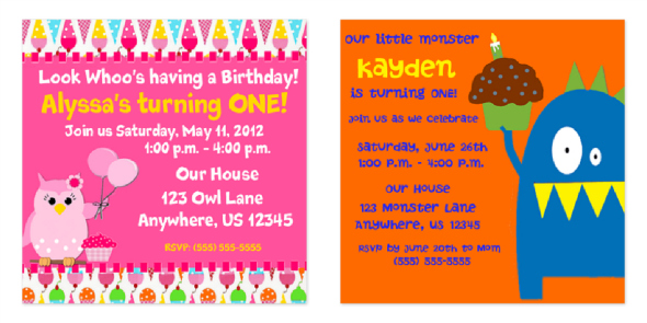 Cafe Press Personalized Birthday Invitations