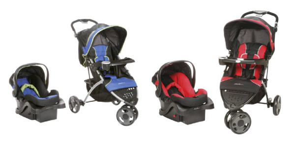 Eddie Bauer Trail Hiker 3 Wheel Travel System Blue Red